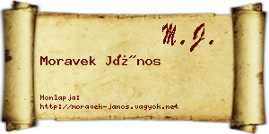 Moravek János névjegykártya